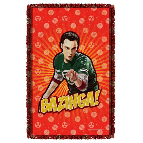 Big Bang Theory Bazinga Woven Tapestry Throw Blanket